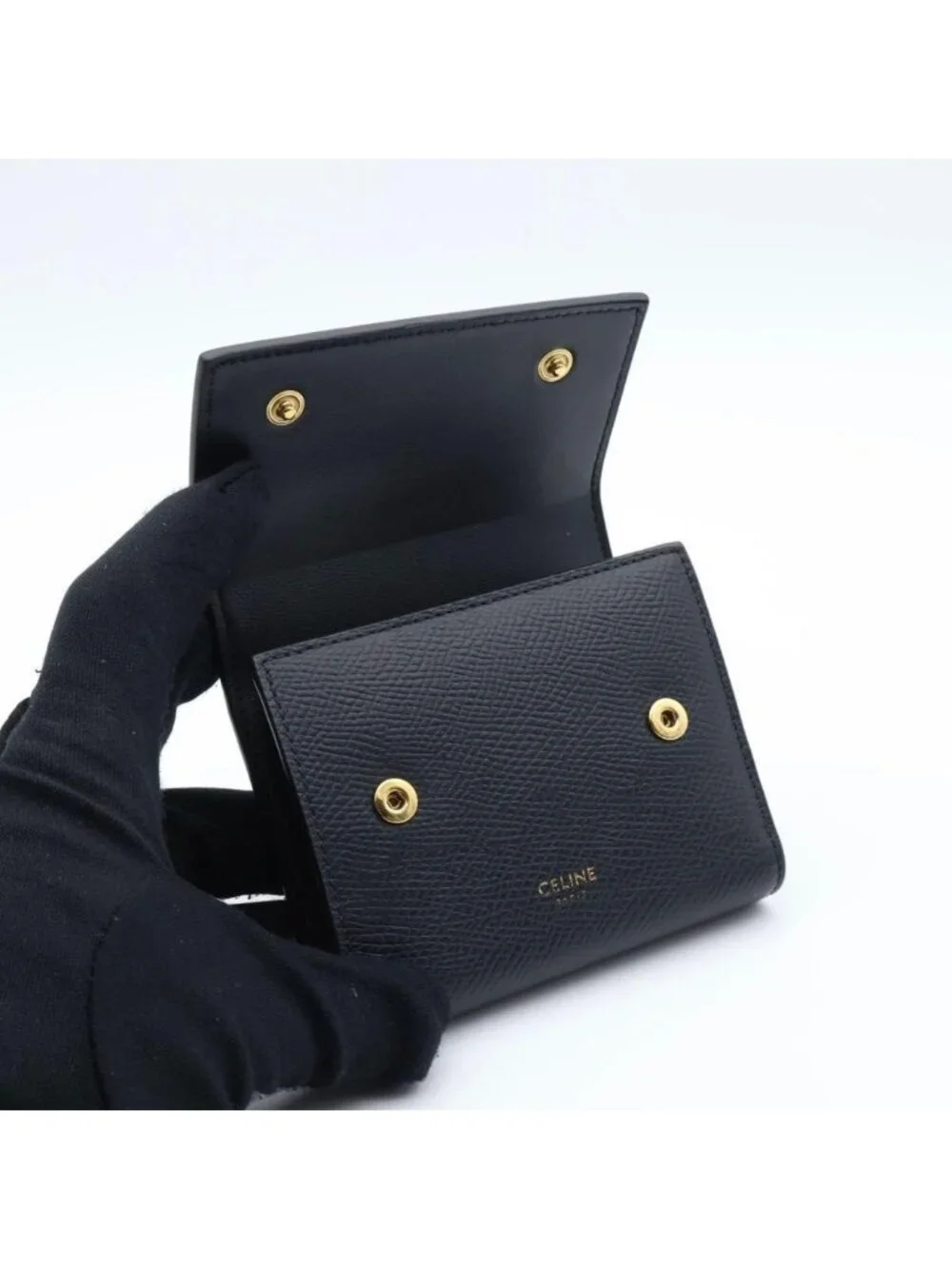 Celine Trifold Wallet Black